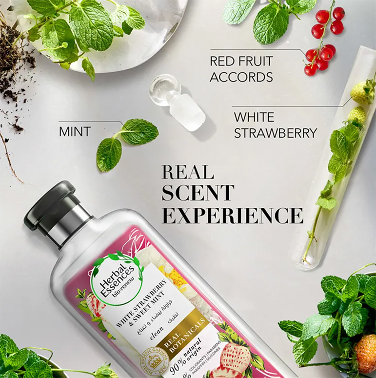 Herbal Essences Bio Renew Clean White Strawberry & Sweet Mint Shampoo - Image 3